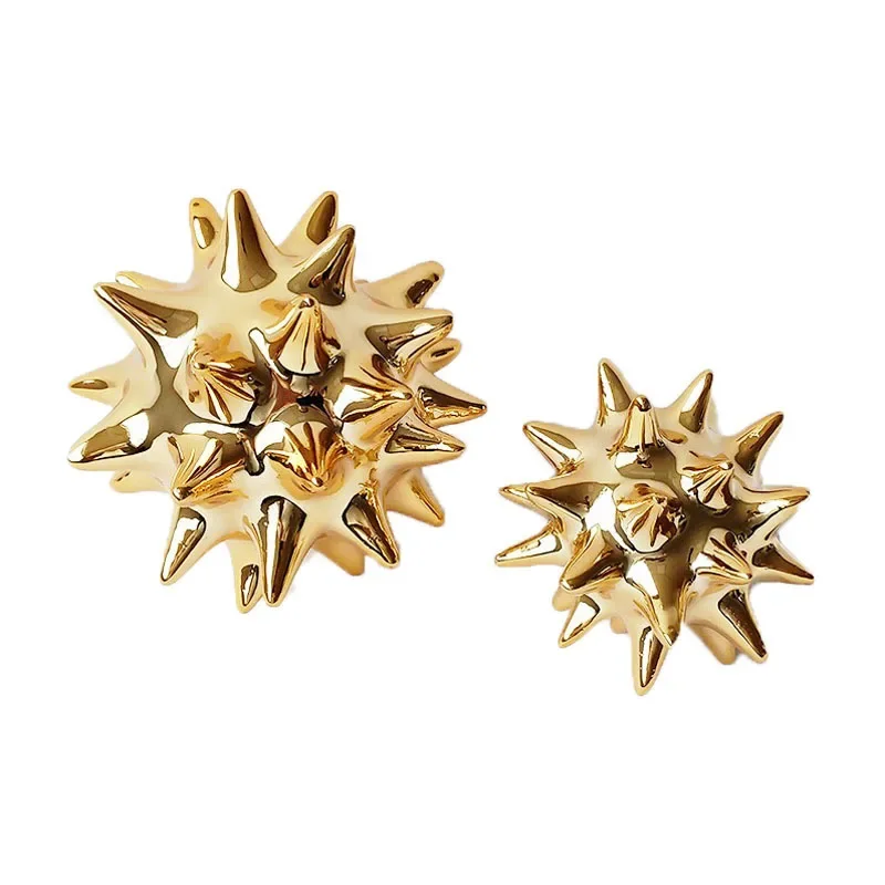 

Gold Ornaments Modern Irregular White Silver Pentagram Nordic Style Soft Decoration