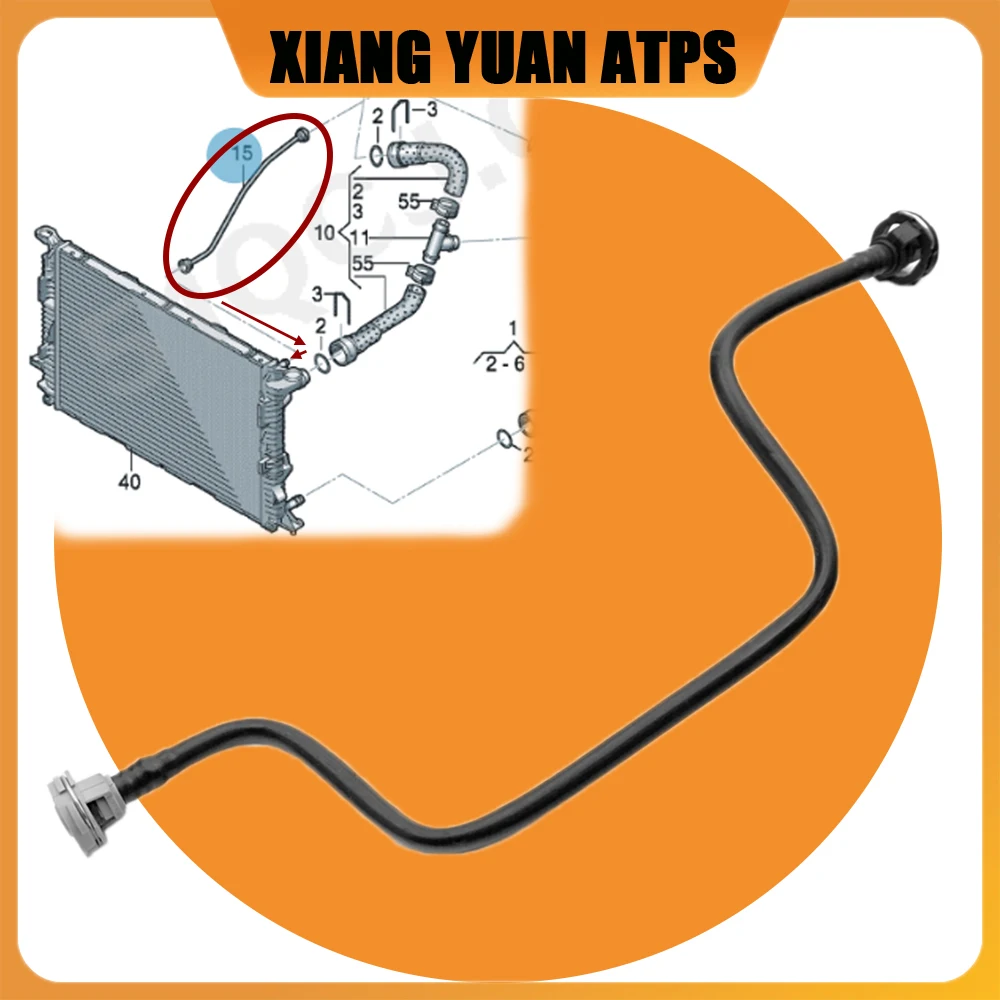 

8R0121081AQ 8R0121081M 8R0121081N Upper Front Coolant Radiator Overflow Hose For Audi Q5 (8RB) 2013-2017