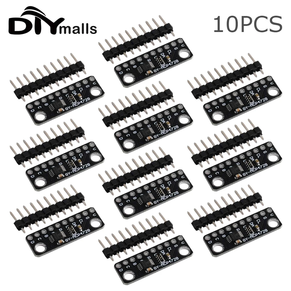 5/10 sztuk MCP4728 12 bit 12 bit I2C przetwornik cyfrowo-analogowy DAC Breakout moduł czujnika dla Arduino