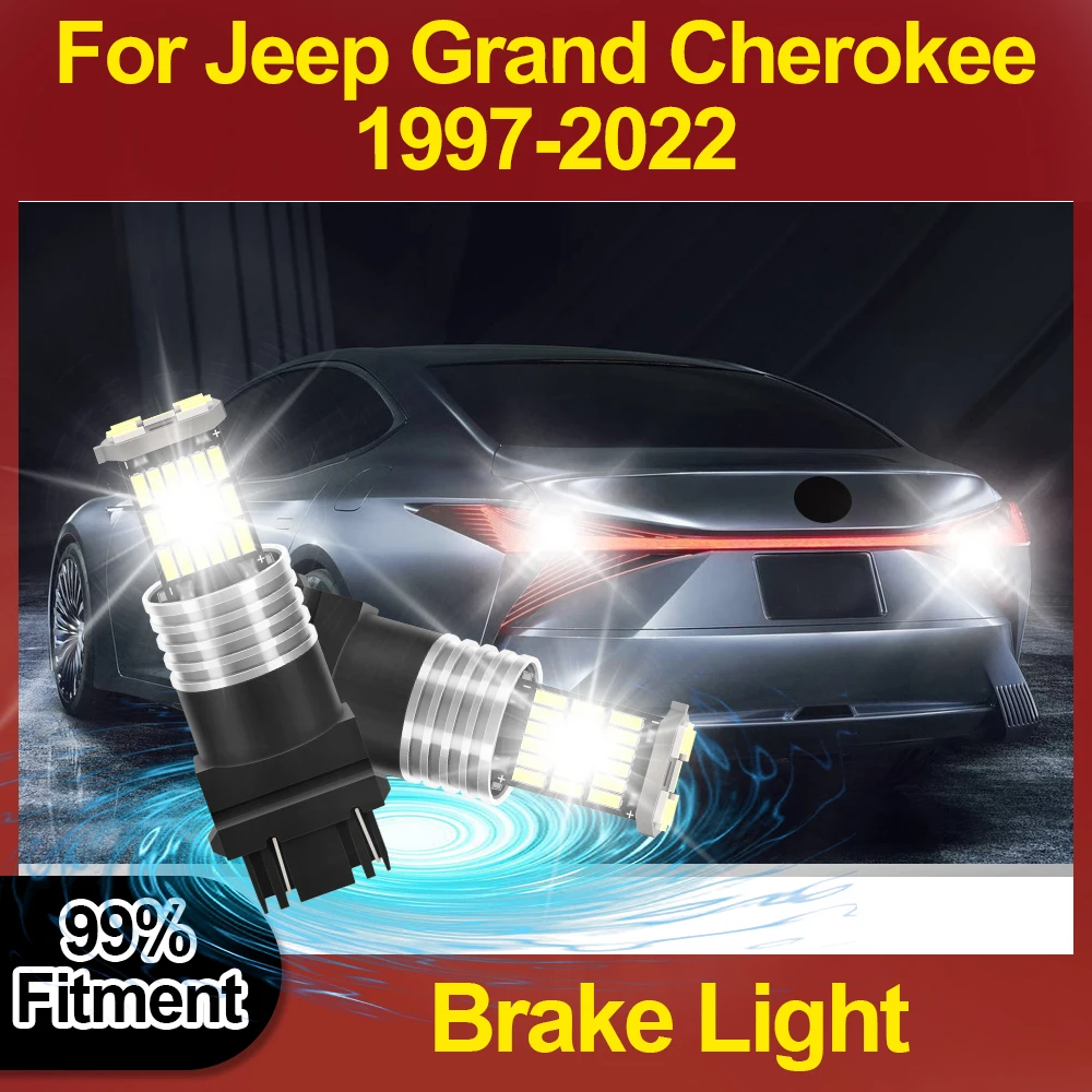 6000K White 3157 P27/7W T25 Super Bright Brake Light 12V Plug And Play 6W For Jeep Grand Cherokee 1997 1998 1999 2000 2001-2022