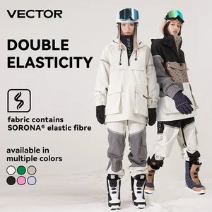 Vektor -Set von Frauenanzug Winter Mannjacken und heiße Testhosen Dwaterproof Wasserjacken Outdoor Hosen Ski -Bike Camp 10 Hauptverkäufe Frauen Skiar -Kleidung - №10