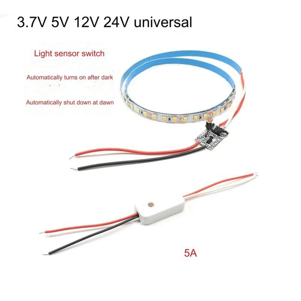 Light Sensor Switch Light Switch DC 5V 12V 24V  Photo Control Photowitch Sensor Corridor Aisle Automatic Timing Sensor Switches