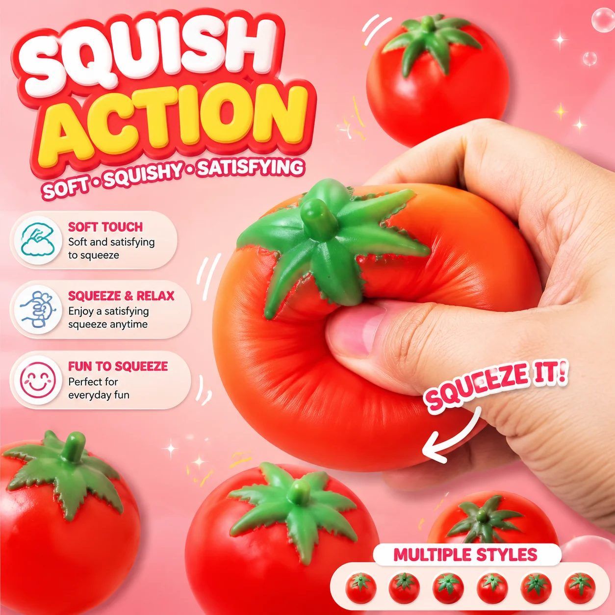 Squishy Tomato Water Balloon Can't Break Beach Summer Water Fight Toys For Kids Artificial Fruits Cool Taba Squeeze Stress