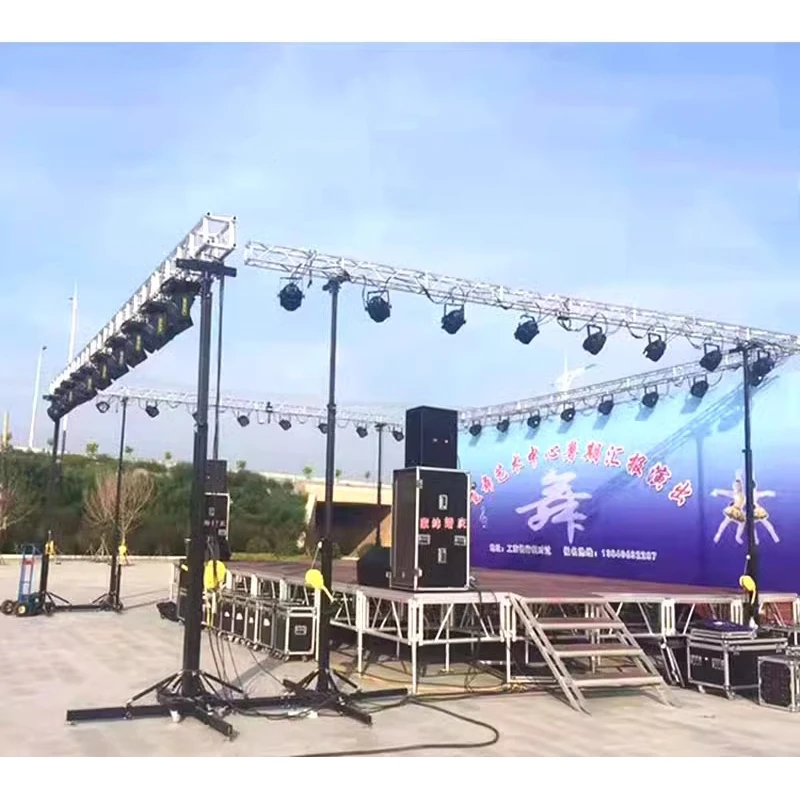 Hand Rack Heavy-Duty telaio pieghevole telescopico Beam Light Bracket Truss Par Light Stand Performance Lifting BracketStage Lighting