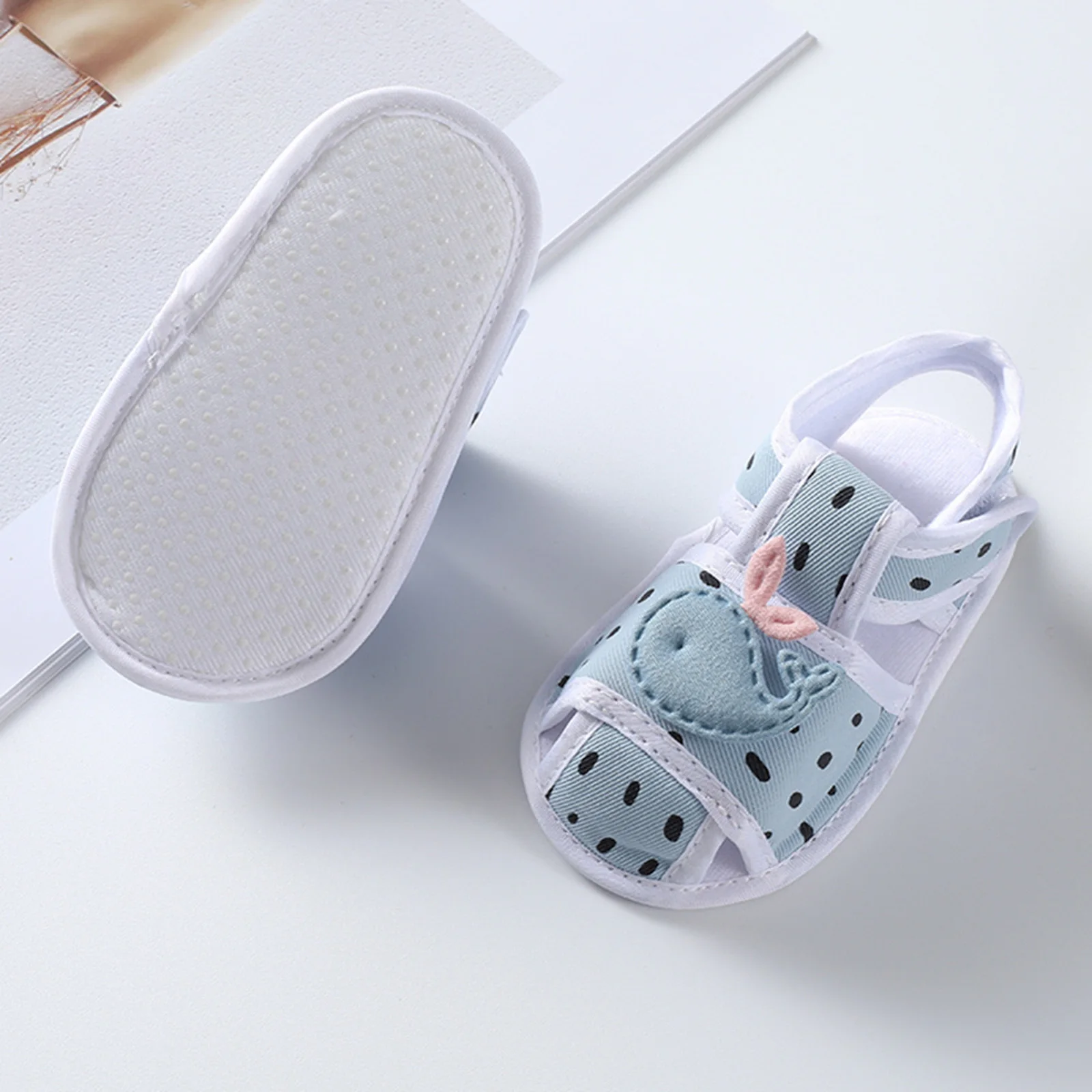 0-12M Newborn Baby Summer Sandals Kids Canvas Shoes Casual Soft Crib Shoes Toddler First Walkers Boys Girls Sandals Crib Newborn