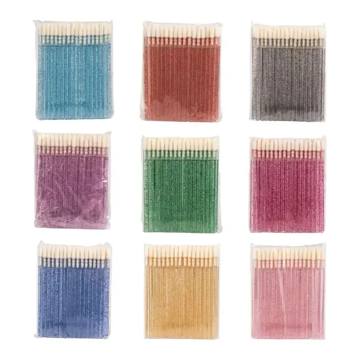 500pcs Disposable Glitter Lip Beauty Brushes Crystal Micro Lip Gloss Applicator Shining Cleaner Makeup Tools