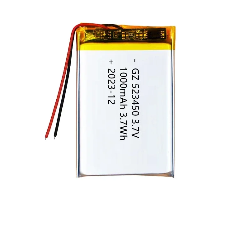 523450 1000mAh 3.7V Lithium Polymer Battery for MP3 MP4 GPS