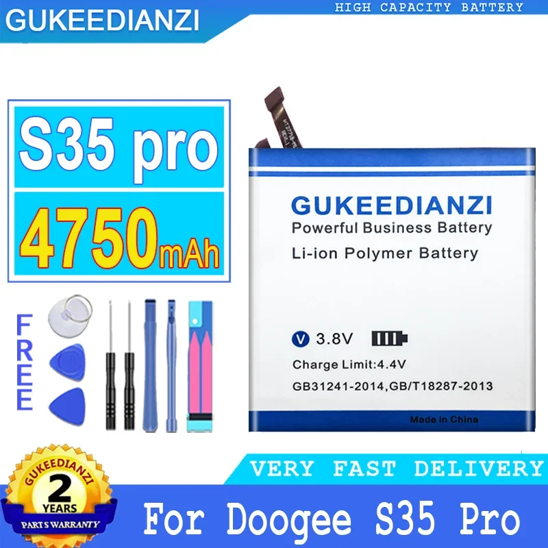 

4750mAh GUKEEDIANZI Battery BAT20M154350 For Doogee S35 Pro Big Power Bateria