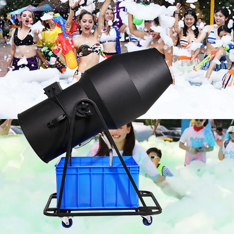 Big 3000W Party Foam Machine Cannon With Case Large Blower Spray Foam Making Machine For Swimming Pool Kids Water Park