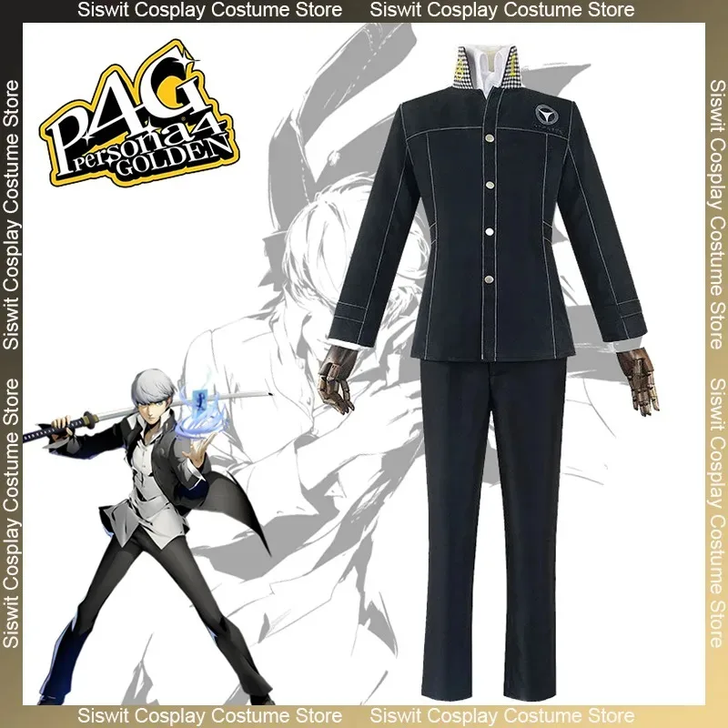 

Game Persona 4 Yasogami Yu Narukami Cosplay Costume Boy High School Uniform Holiday Anime Carnival Party Outfits Anime Cosplay