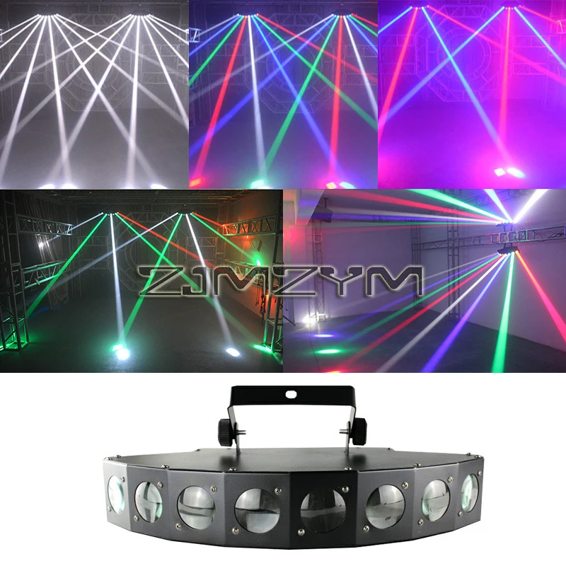LED Disco Beam Light 110-240V Eight Eyes Party Lights Professional 8 Lens Beam Stage Lighting Colorful LED Beam Lamp