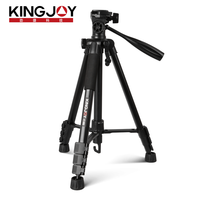 KINGJOY DSLR Tripod Professional Aluminium Camera Tripode Stand Travel Video Phone and Projector Holder with 3D Pan Head VT-860