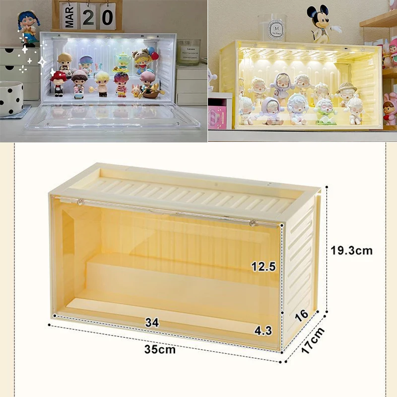 

Equipped With Light Sensing Blind Box Storage Display Rack Stackable Organizer Collectible Transparent Exhibition Box Display