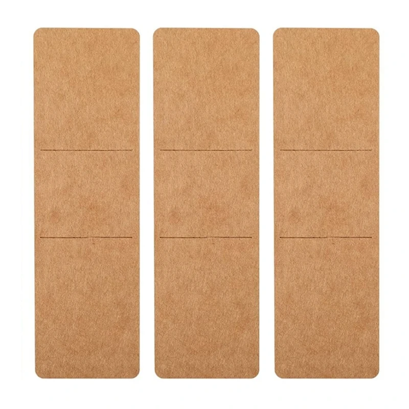 

70-200pcs Kraft Sleeves Holder Resin Bookmarks Blank Display Cards for Business