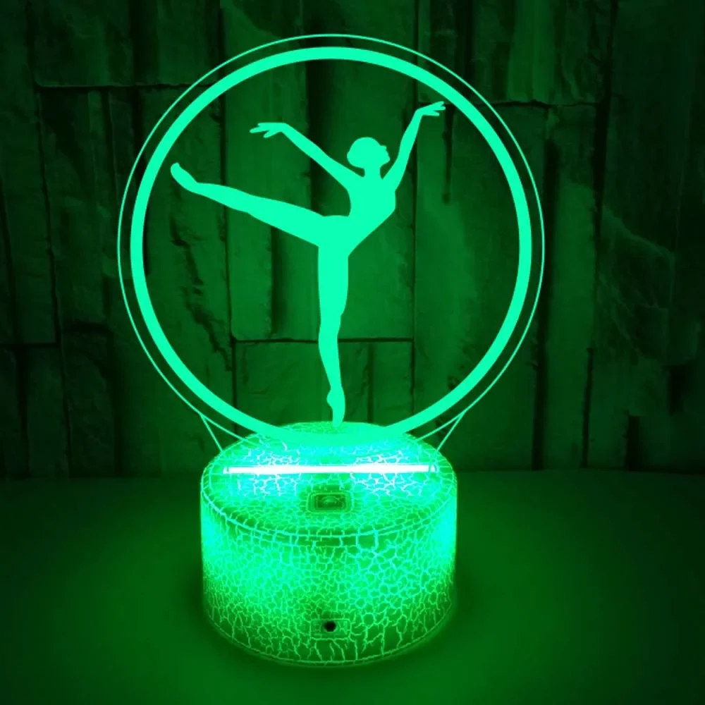 

3D Stereoscopic Ballerina 7-color Lamp Creative Remote Control Desk Lamp Holographic Night Light Holiday Birthday Gift