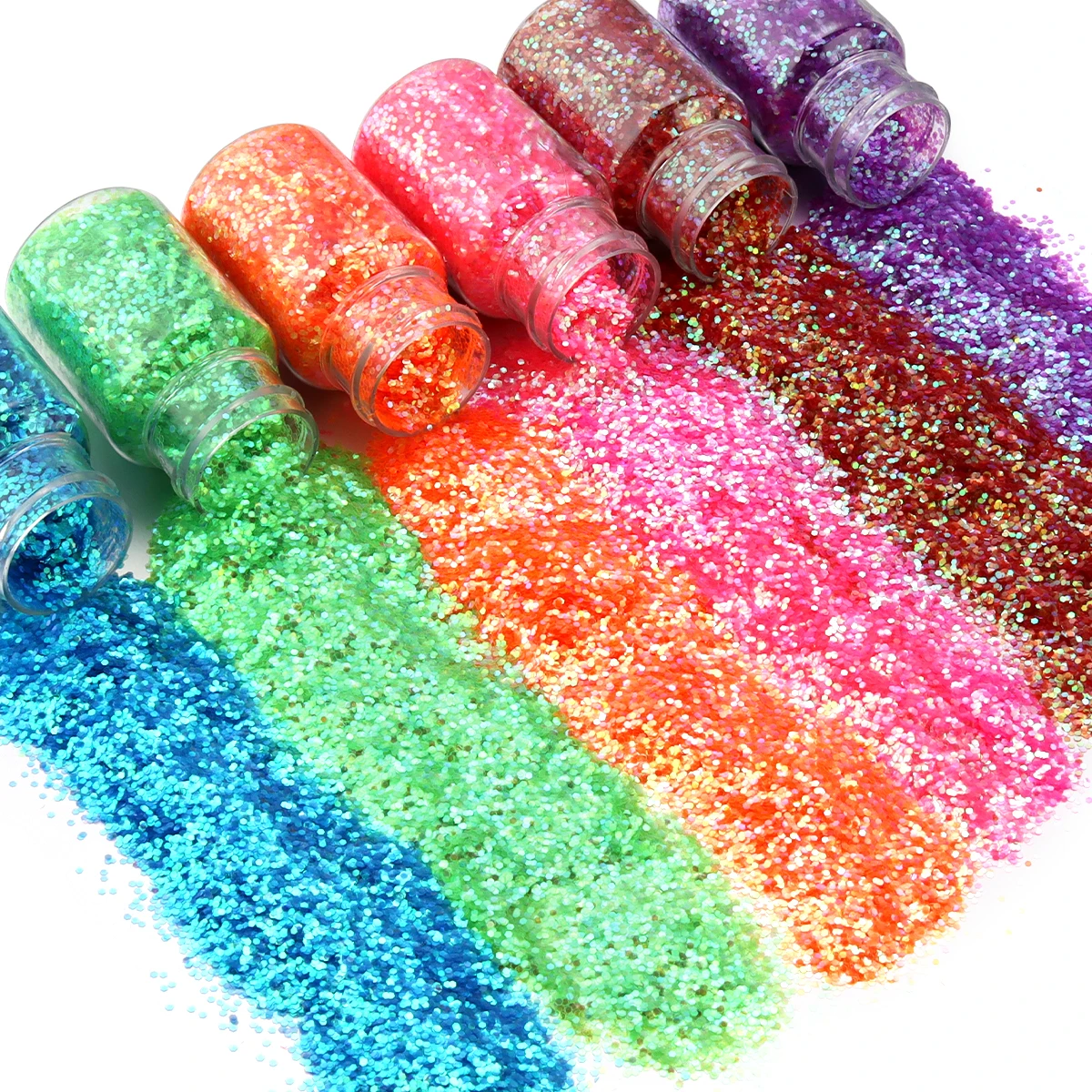 20-30g/can Nail Art Sequins Hexagonal Fine Powder Sequins Transparent Color Champagne Gold and Silver DIY Nail Makeup Decoration