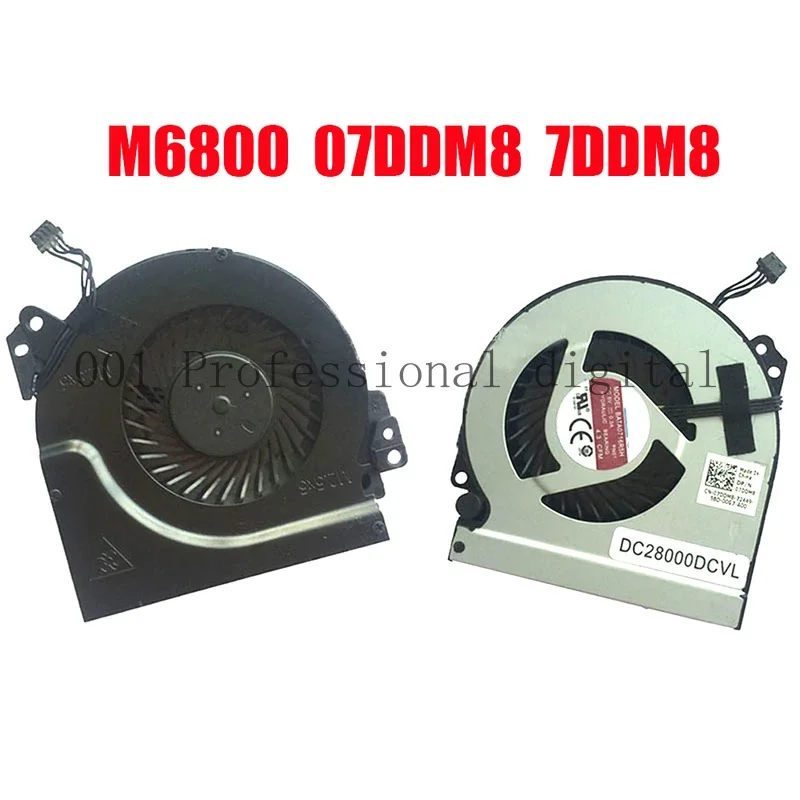 Laptop CPU Fan For DELL For Precision M6800 DC28000DCVL BATA0716R5H PN01 07DDM8 7DDM8