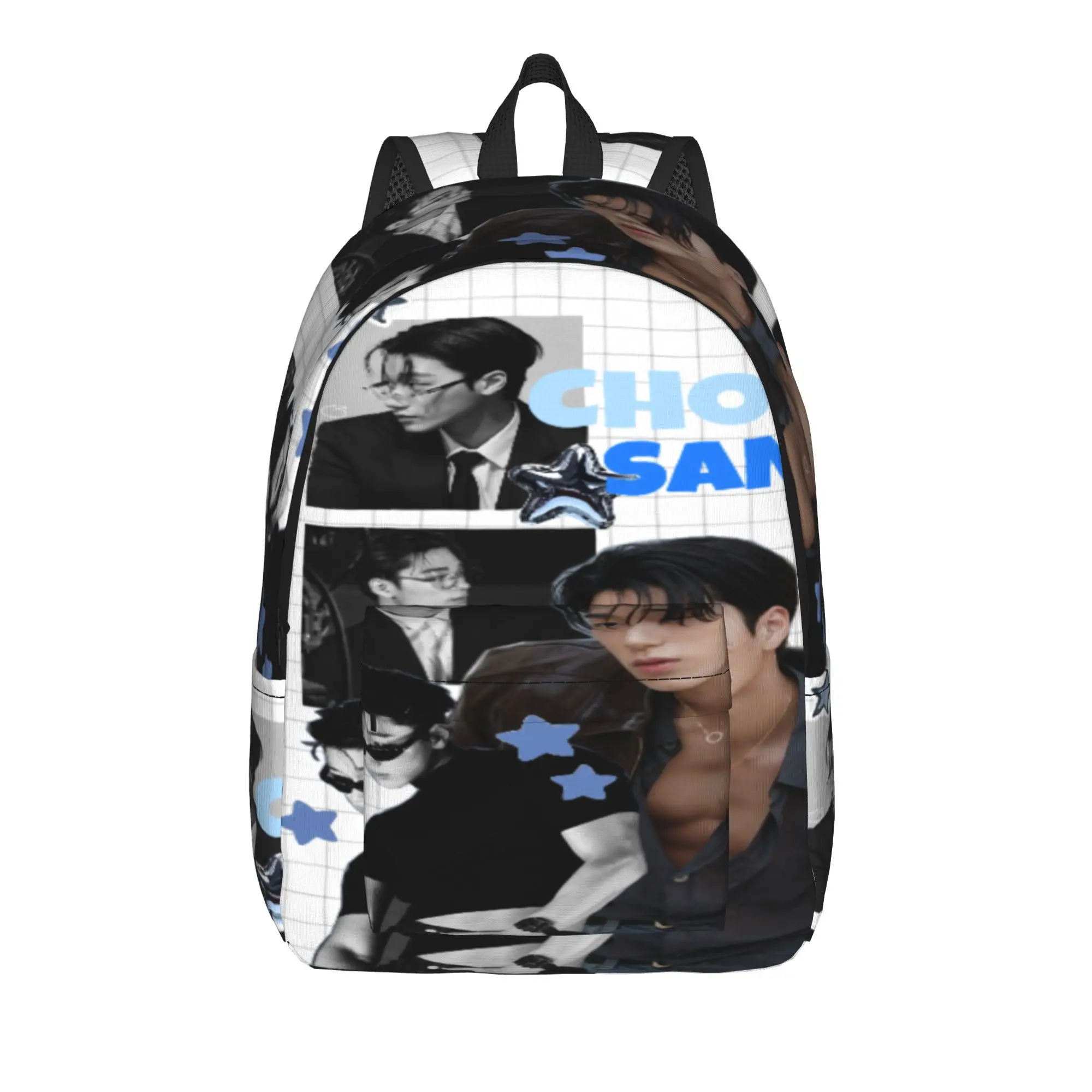 choi san bad ateezs Backpack for Men Women Casual High School Hiking Travel Daypack  Laptop Computer Shoulder Bag Sports