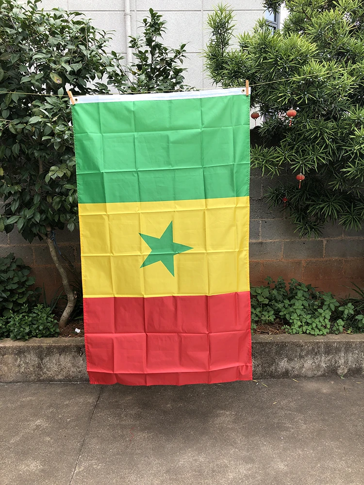 Z-ONE FLAG 3x5 Feet Senegal flag 90X150cm Polyester hanging Flag Poly football FLAG Indoor Outdoor