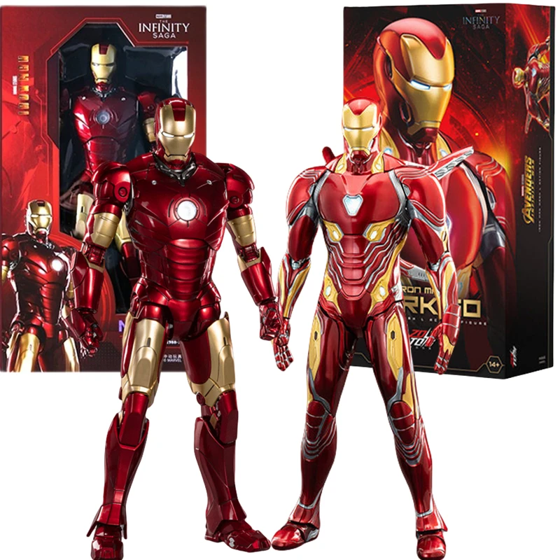ZDTDS Original 1/5 36CM Iron Man MK50 MK3 Éclairage LED 10ème Anniversaire Commémoratif Collection Tony Stark Modèle Figurine d'Action Cadeau