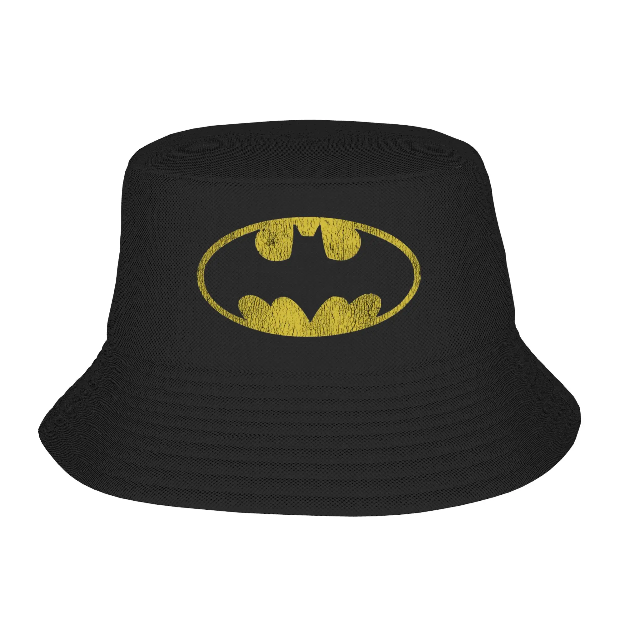 Chapeau Bob Classique Jaune Batman pour Femme, Idéal pour l'Été et les Vacances, Pliable et Unique, Parfait pour la Pêche, Chapeau Ispoti