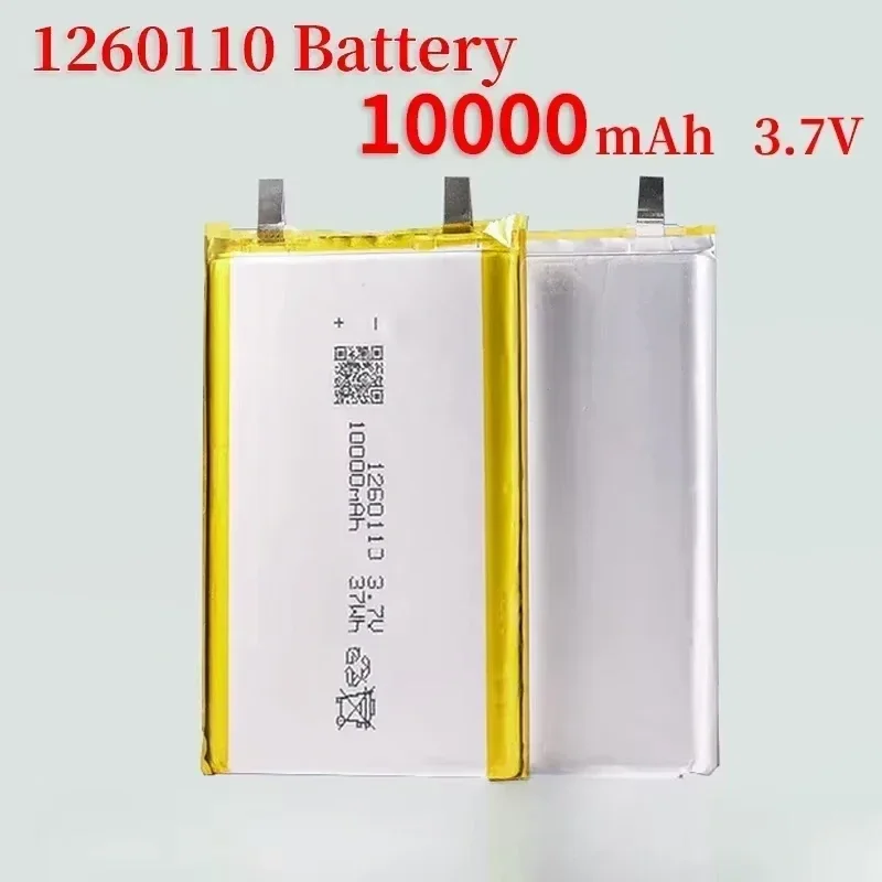 1260110 10000mAh 3.7V Li-polymer Battery Rechargeable Lipo Polymer Batteries for Toy Power Bank GPS Laptop Camping Lights Diy