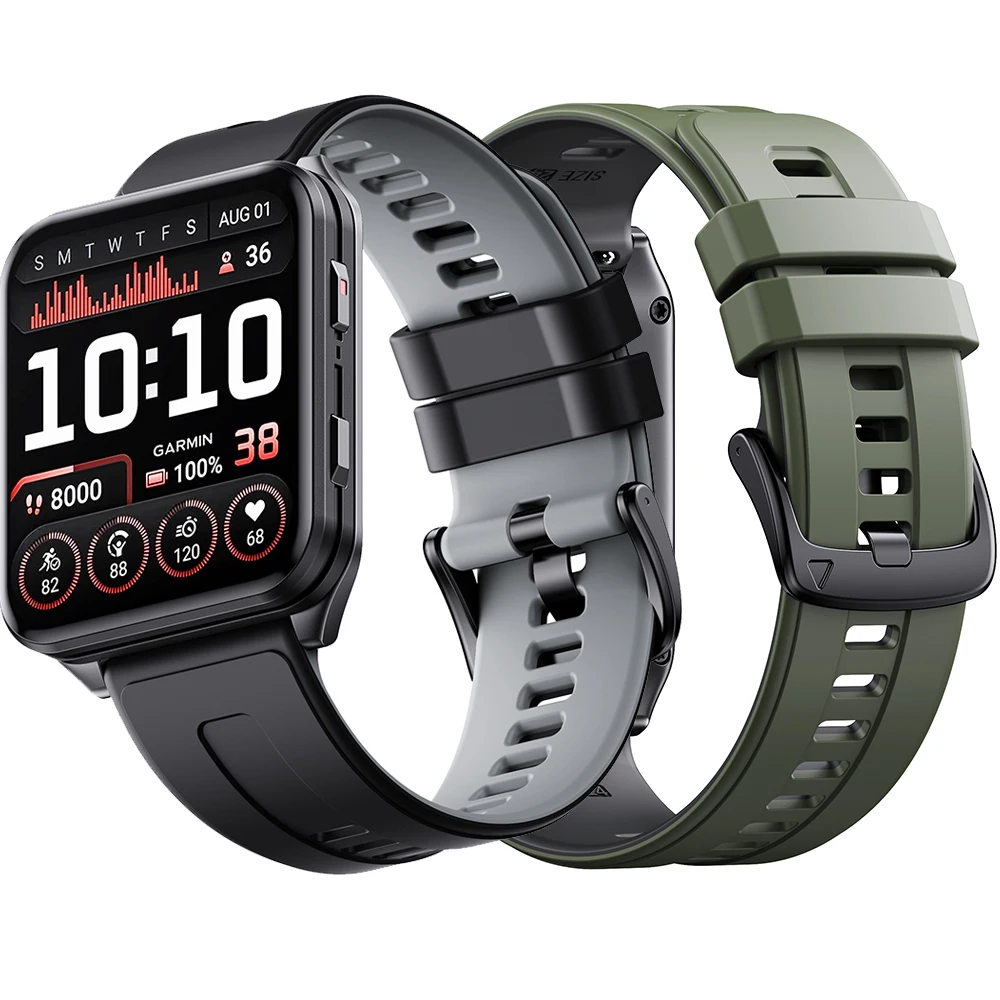 Sport Silicone Watch Strap for Garmin Venu X1, 24mm Replacement Silicone Wristband Venu X1 Band for Men Women Gift