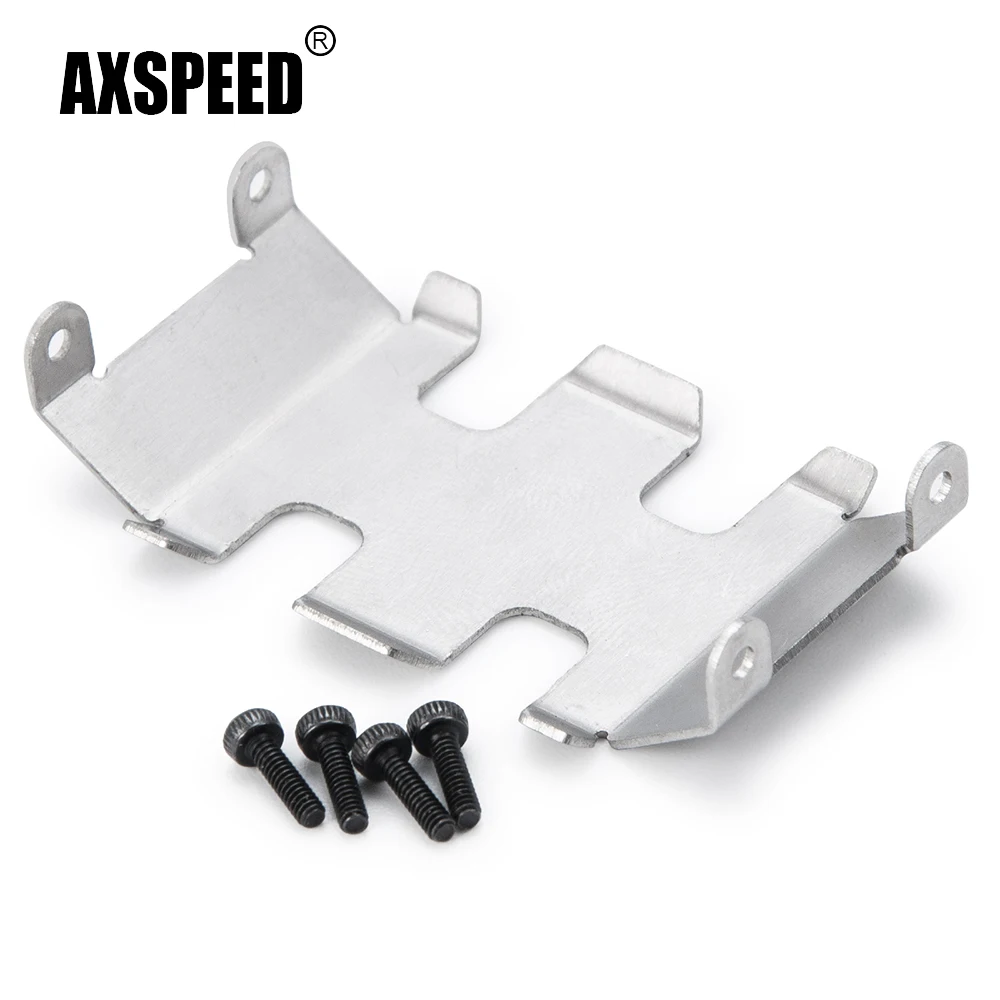 AXSPEED Osłona podwozia ze stali nierdzewnej do Axial SCX24 Deadbolt C10 Wrangler Gladiator Bronco 1/24 RC Car