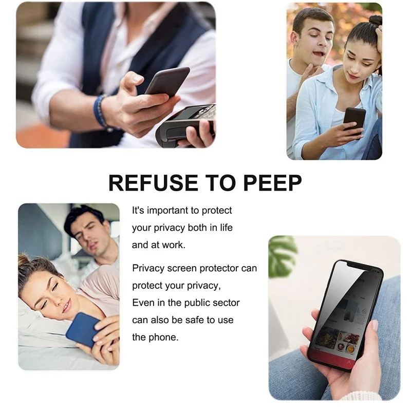 4 IN1 Anti-Blaulicht-Sichtschutzglas + 3D-Linse Anti-Peep-Displayschutzfolie für iPhone 17 Pro Max 16 15 13 Mini 14 Plus 16e – Detail 6