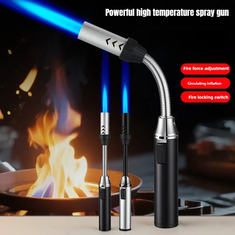 

Camping Portable Hose Metal Inflatable Lighter Straight To Small Welding Gun Outdoor Barbecue Igniter