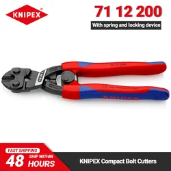 KNIPEX Bolt Cutters 71 12 200 8-inch 375Grams Compact Cutting Pliers with  Opening Spring and Locking Device High Quality