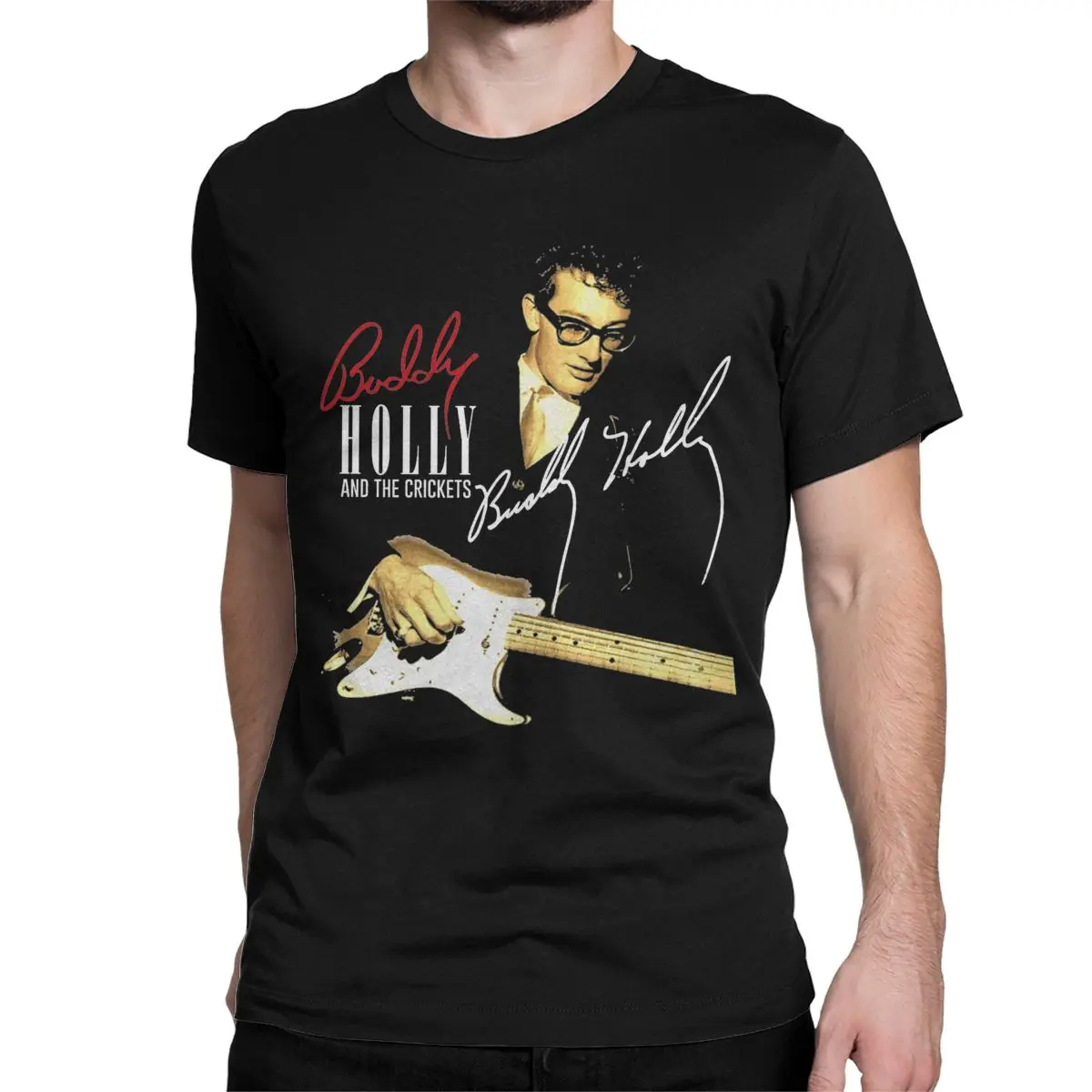 Buddy Holly Music T-Shirts for Men Women Rock Rap Leisure Pure Cotton Tee Shirt Short Sleeve T Shirts Plus Size Clothing