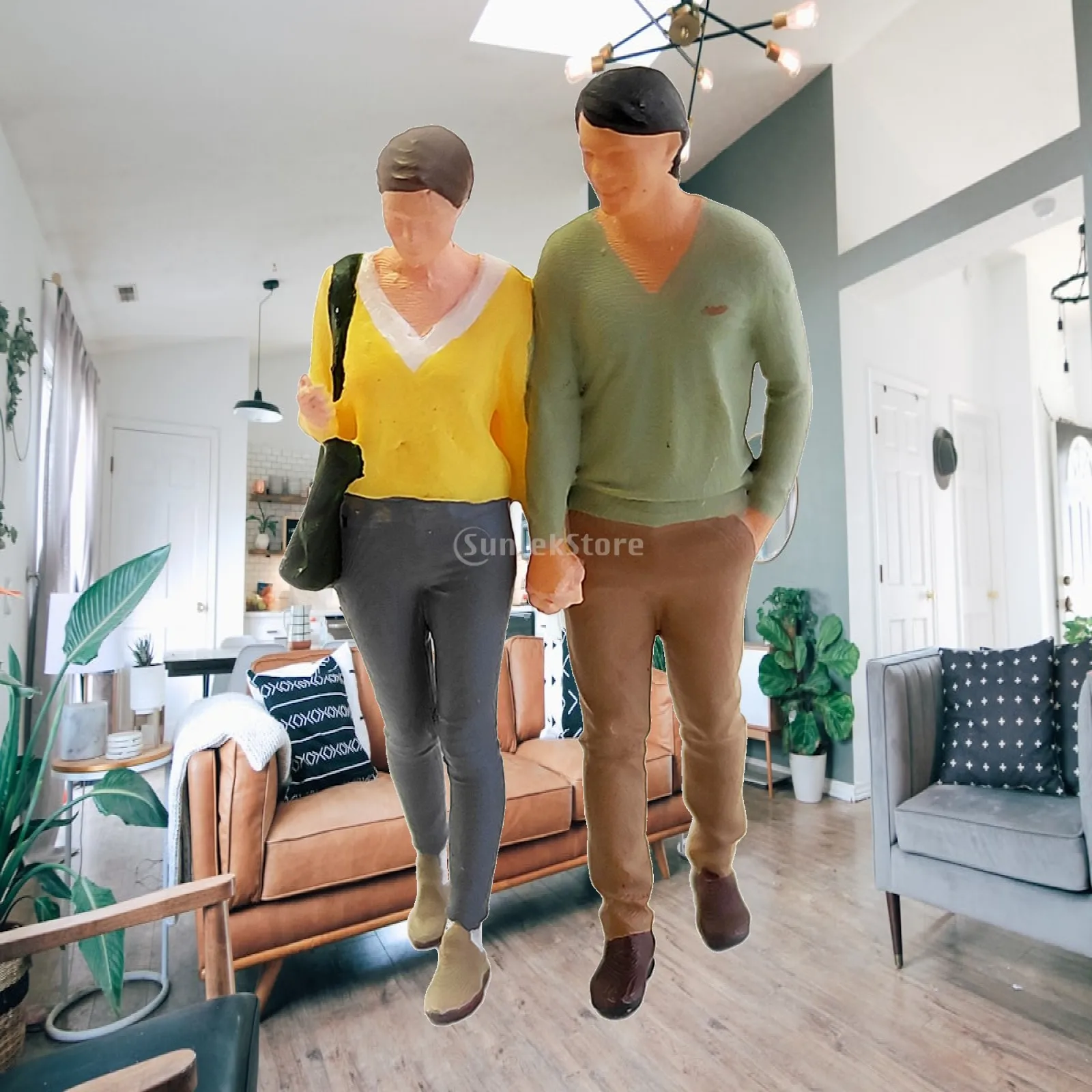

1/64 Scale Miniature Couple Figure People Street Building Sand Table Diorama