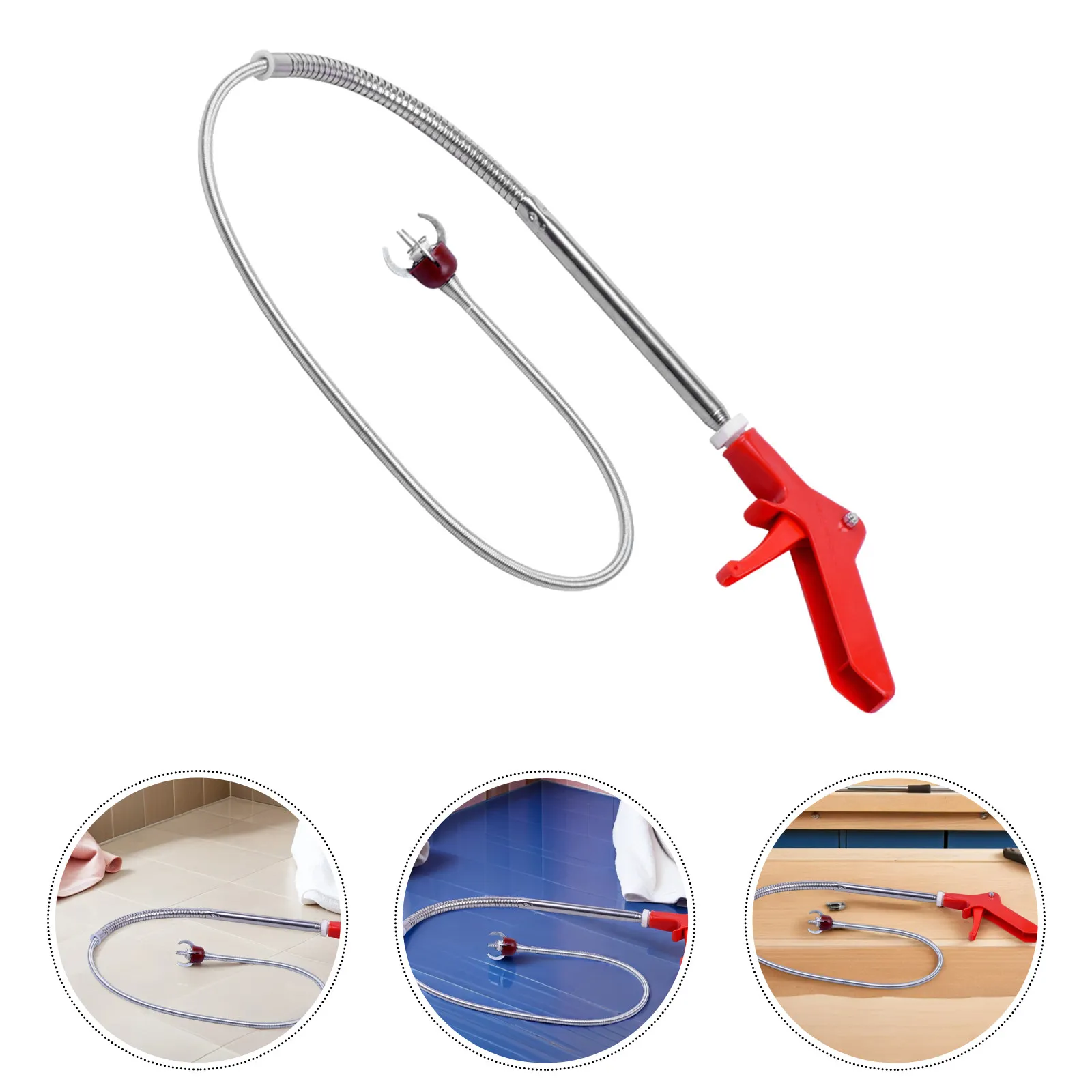 

Flexible Extra Long Reach Grabber Household Cleaning Tools Toilet Auger Sink Drain Clog Remover Sewer Cleaner Claw Plumbing