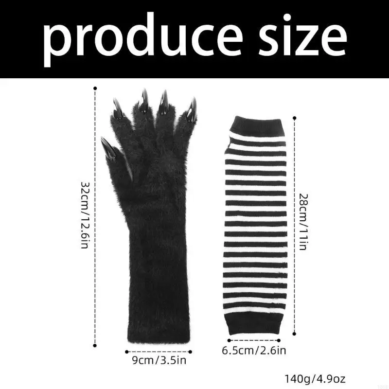 فو الفراء القطط مخلب قفازات Therians الكفوف أفخم Fursuit الكفوف زي هالوين تنكري الحيوان الثعالب الكفوف القفاز النساء الرجال Y08E