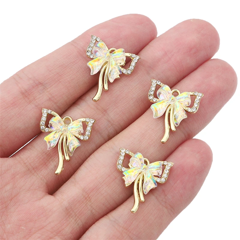 2pc Metal Charm Star Moon Heart Butterfly Flower Bow Shapes Pendant for Necklace Bracelet Earring DIY Jewelry Making Supply image 4