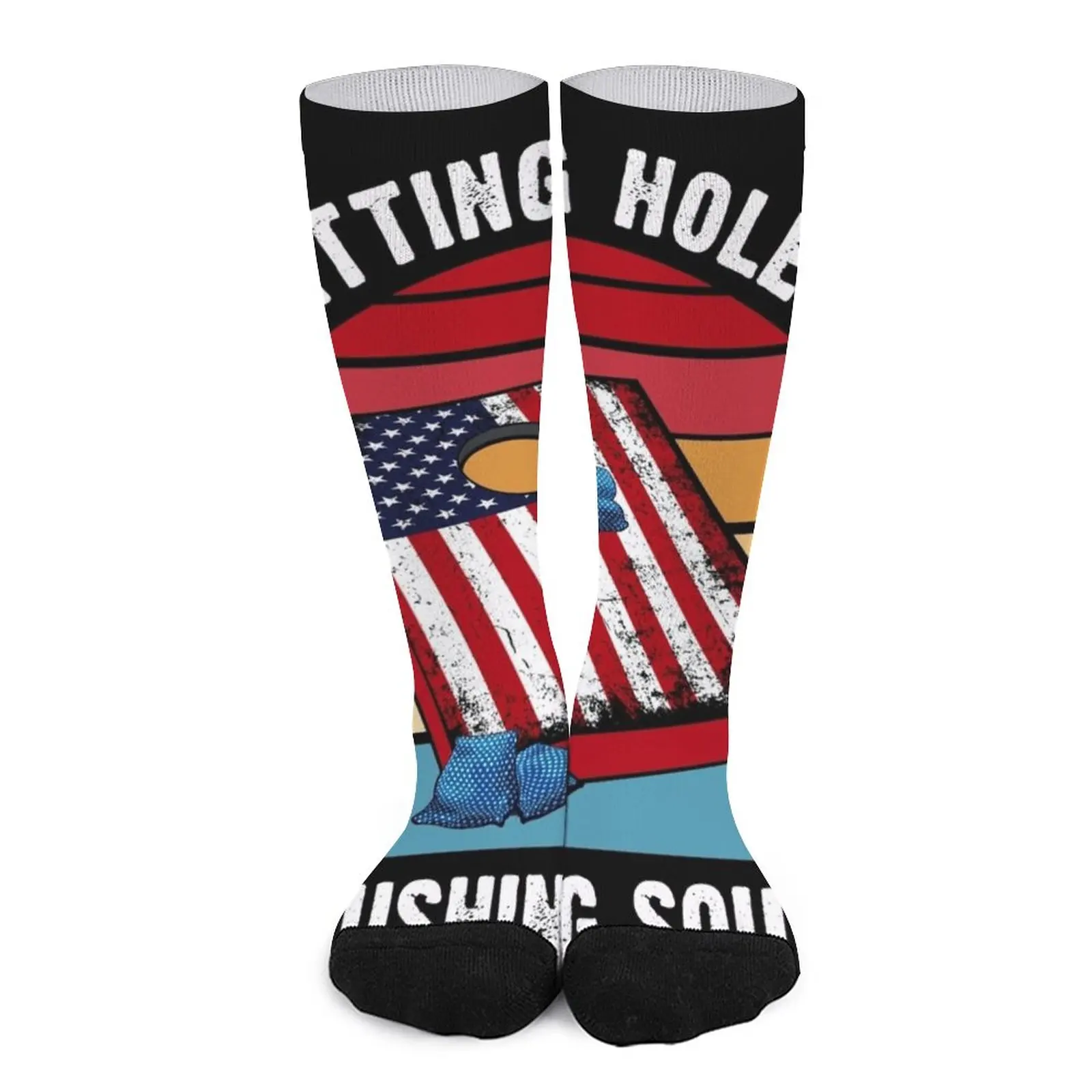 Hitting Holes Crushing Souls Funny Cornhole Lover Socks socks designer brand Women's compression socks