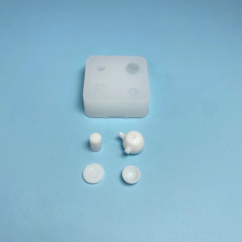

Silicone Mold for Home Baking Enthusiasts High Temperature Resistant Miniature Teas Set Toy Mould Epoxy Mould