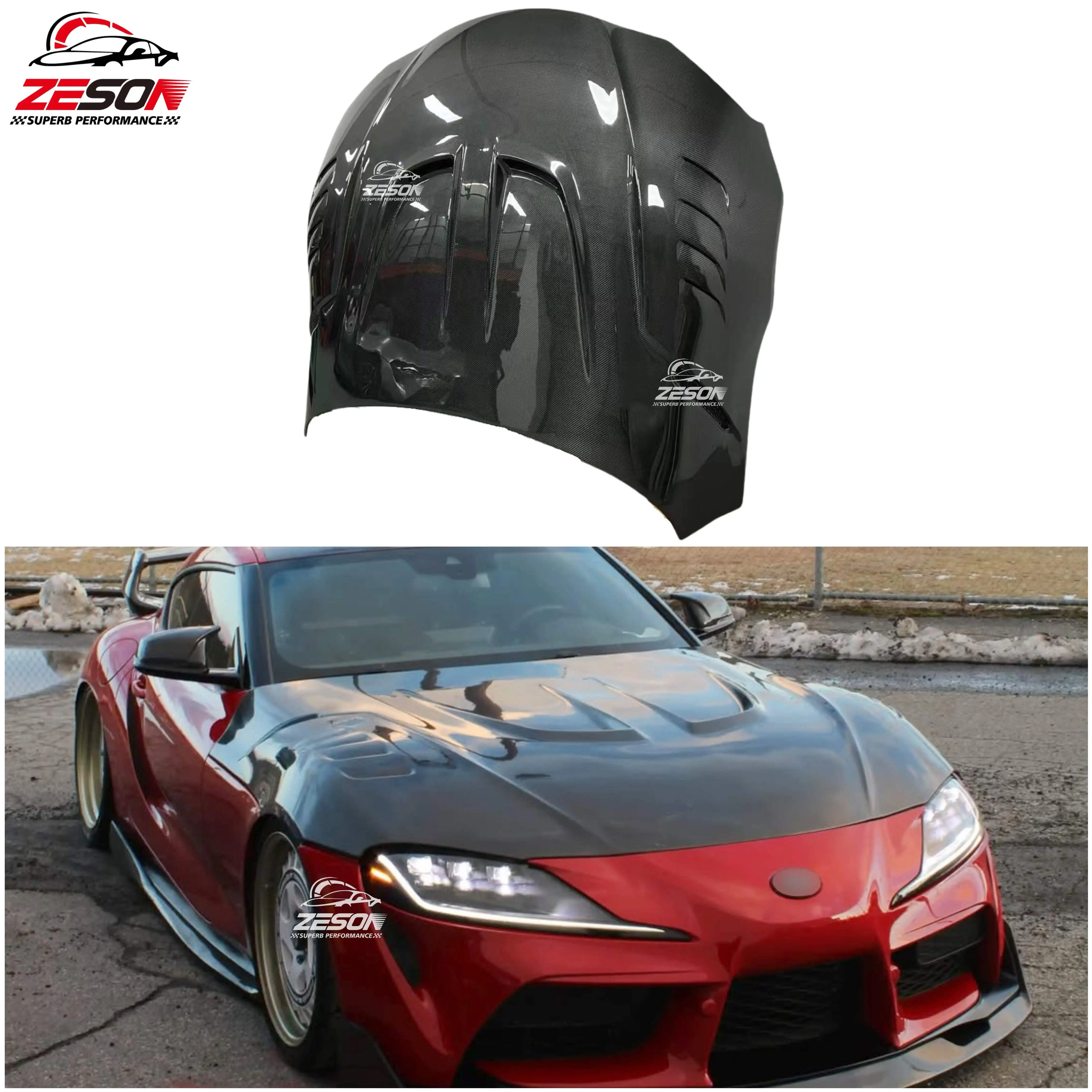 

Carbon Fiber Front Bonnet for Gr Supra Mk5 A90 A91 Hood LB Style Bonnet Hood Cover Car Accessories