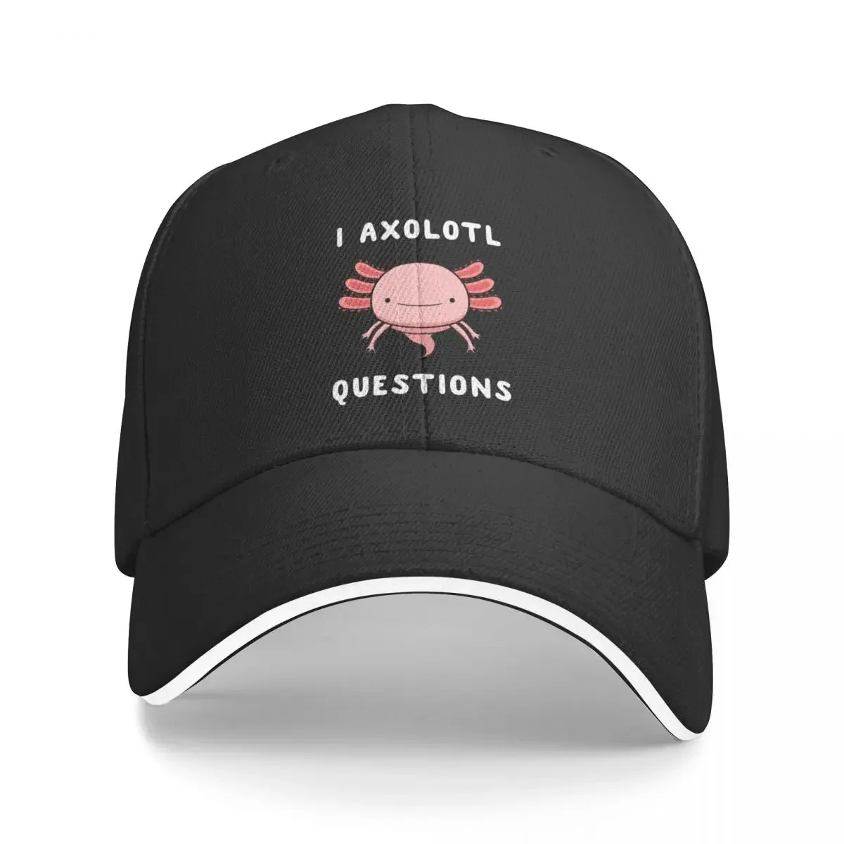 I Axolotl Questions Cute Kawaii Drawing Funny Saying Baseball Cap Luxury Hat sun hat Women's 2024 Men's