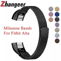 High Quality Stainless Steel Milanese Watch Strap for Fitbit Alta HR Metal Loop WristBand Sport Watch Bracelet Accessories