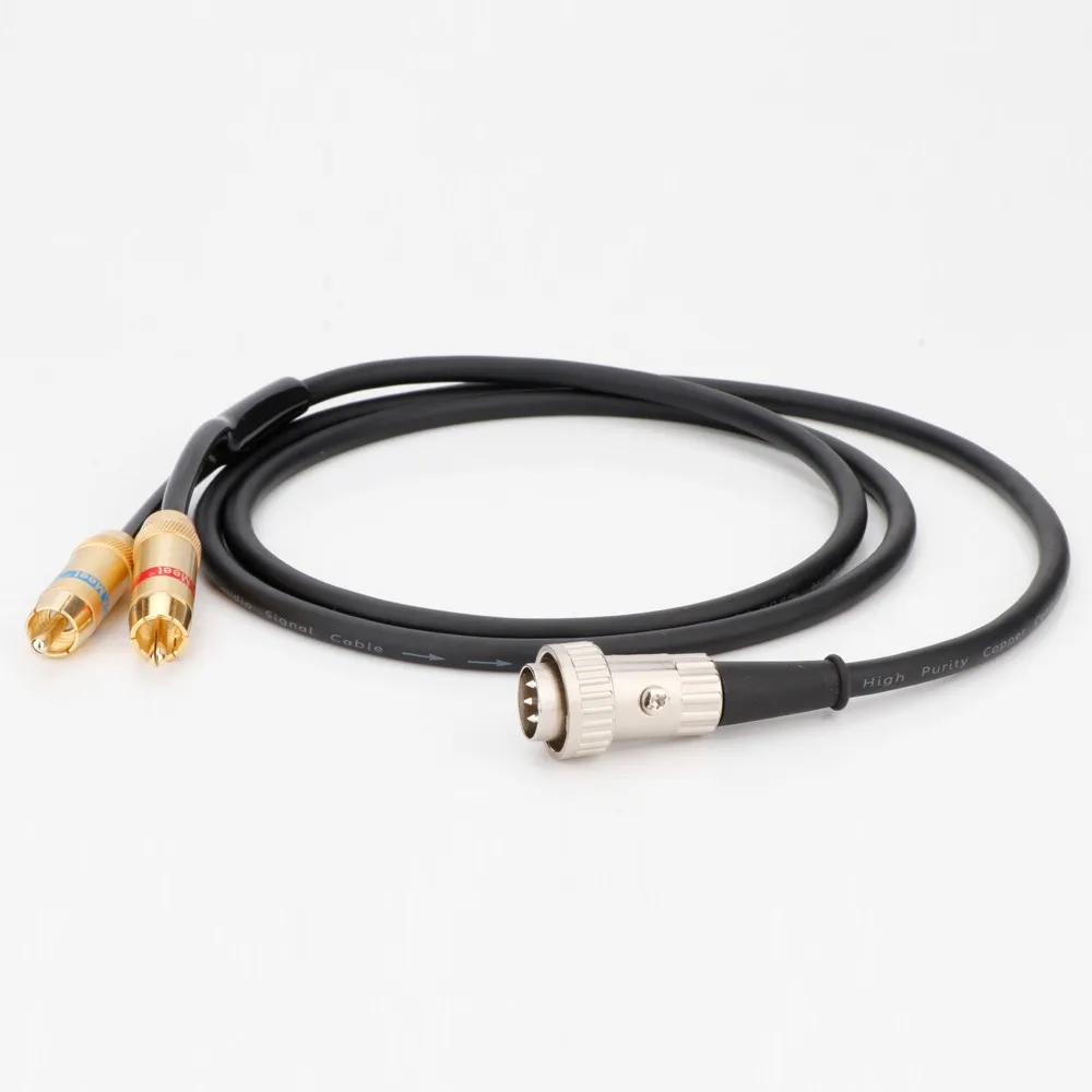 Preffair NAIM 5 핀 Din 트위스트 잠금 커넥터, 스테레오 RCA 포노 케이블, 스테레오 OFC 순수 구리