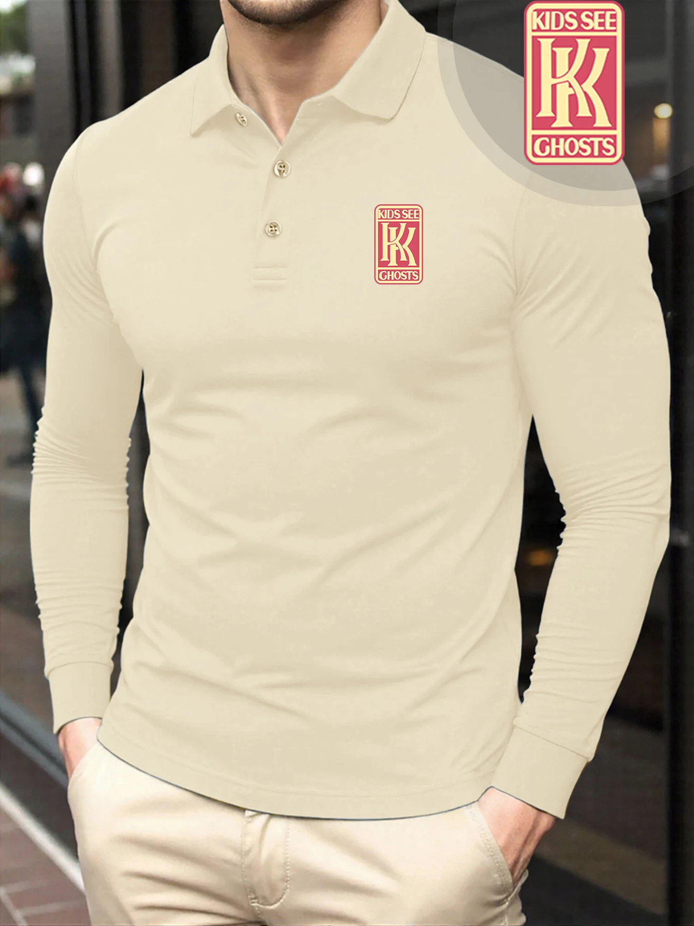 

Love Star 89 Creative Print Fashion T Shirt Men Autumn Street Clothing Trendy Soft Long Sleeve Comfortable All-Match Polo Shirts