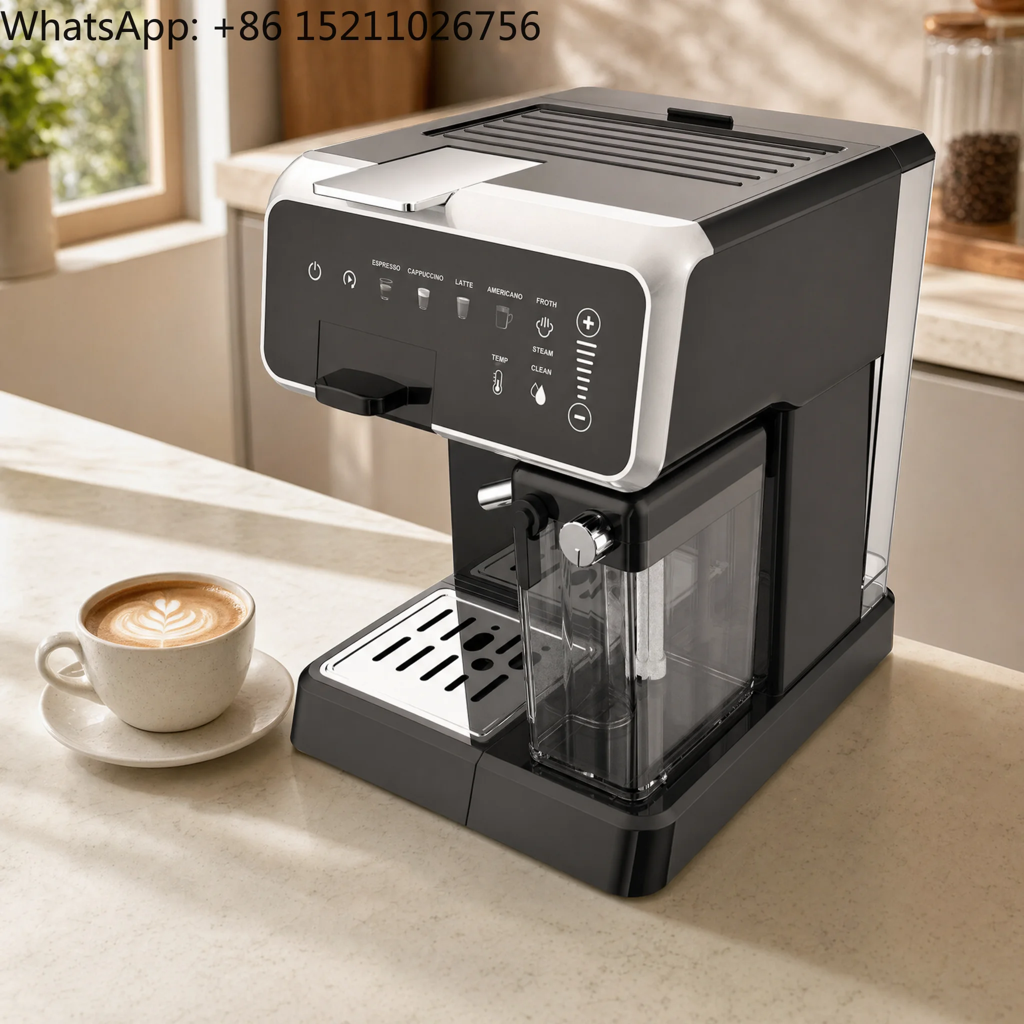 Cafetera Profesional Versatile Fully Automatic 3-in-1 - Coffee Machine with Auto Milk Frother