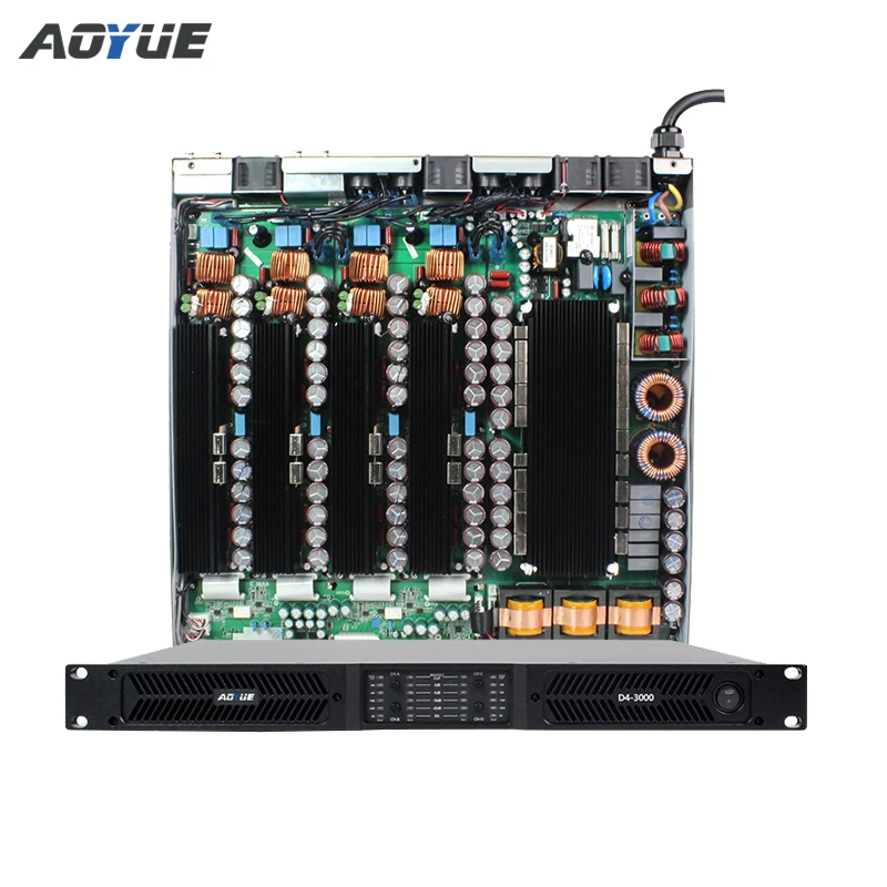 

D4-3000 Class D 5000 Watts 2ohms Work 90v~240V Voltage 4 Channel 1u Digital Power Amplifier