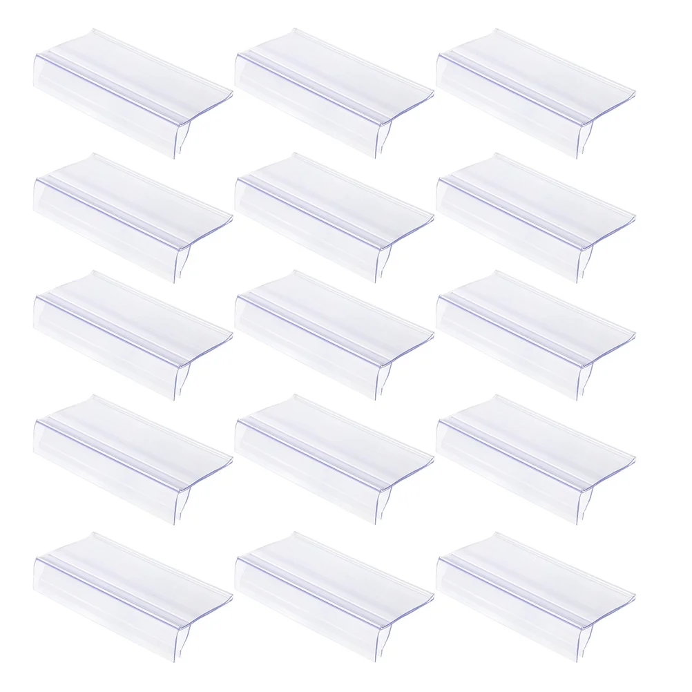 

20Pcs Glass Card Strip Price Label Holder Clear Plastic Slot for Supermarket Shelf Display Stand Merchandise Sign Retail Wire