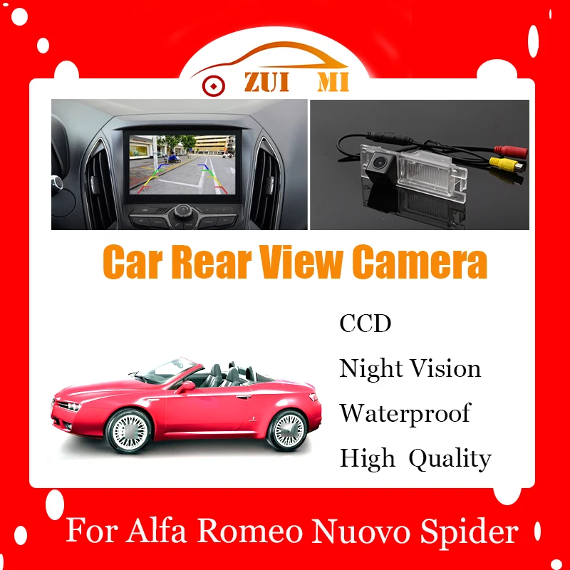 Car Reverse Rear View Camera For Alfa Romeo Nuovo Spider 2006~ Waterproof CCD Full HD Night Vision Backup Parking Camera