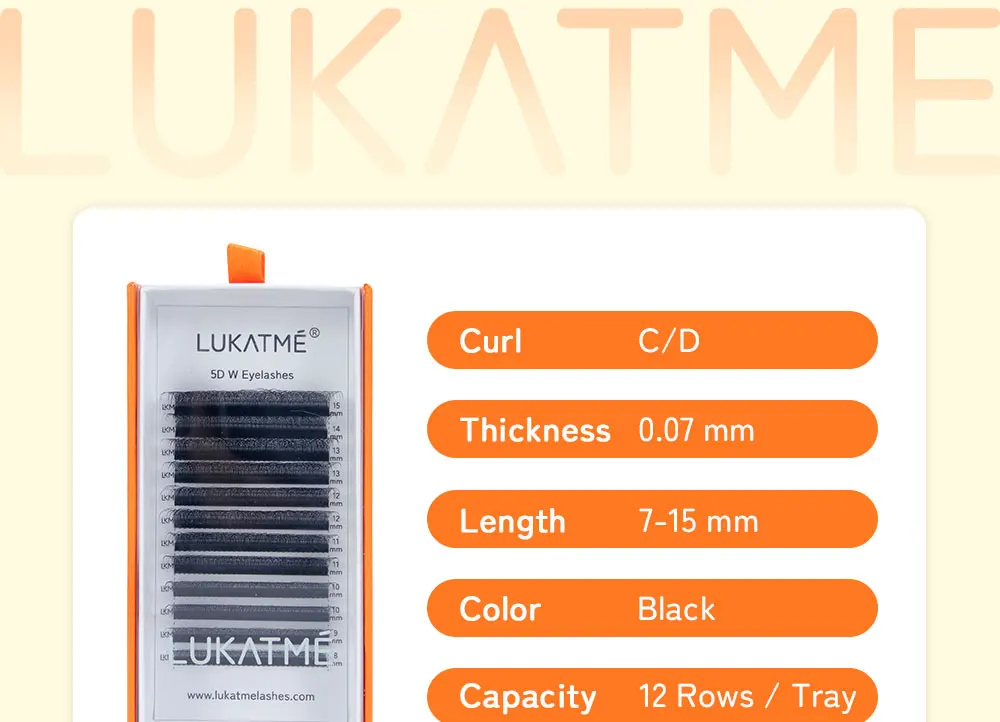 LUKATME YY 4D 5D 6D 7D Wimpernverlängerungen Automatische Krümmung C/D W-Form Blütenförmige Premium Faux Mink Wimpern Volumenfächer U-Wimpern – Detail 2
