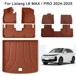 Wholesale for Lixiang L6 MAX PRO 2024 2025 Car Floor Mats TPE Car Carpet Black Floor Liners Orange Waterproof Non-slip Foot Pad