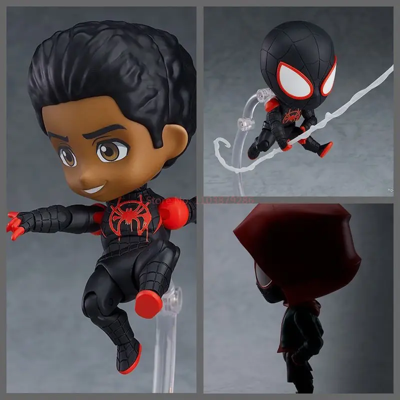 Neue 10 cm Spider-Man: Into The Spider-Verse Nendoroid -Dx Actionfigur Desktop-Ornament Geschenk für Freunde Auf Lager Großhandel